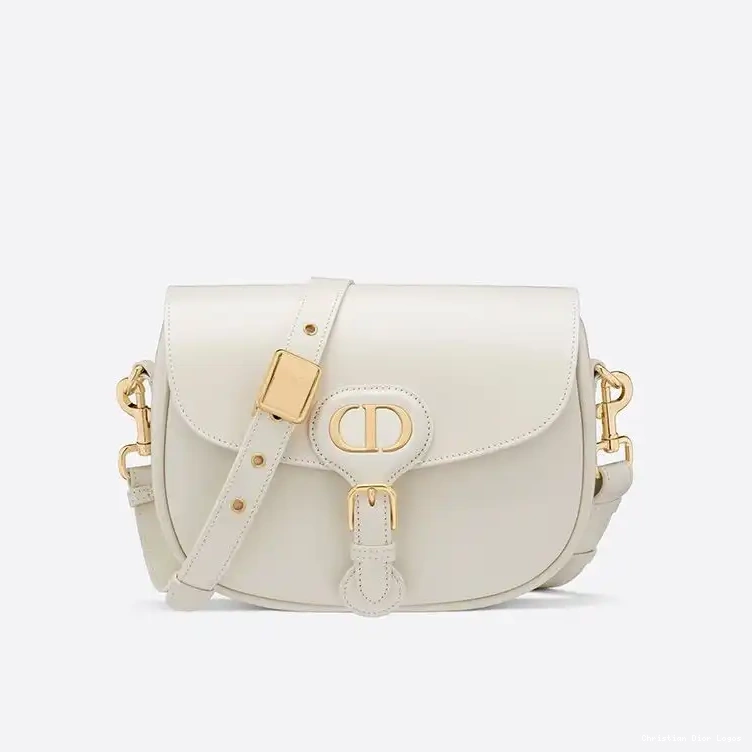 Cheap Dior Calfskin Bobby Bag Medium White Box 0618 Luxury